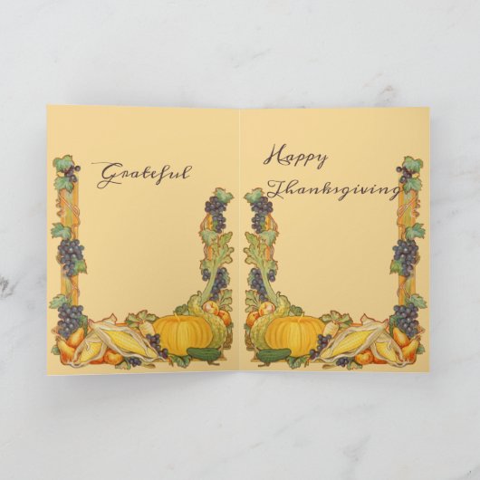 Grateful Pilgrims Erntedank Card Karte (Innenseite)