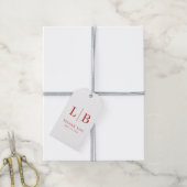 Grateful Red Serif Wedding Favor Tag Geschenkanhänger (Mit Garn)