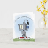 Grateful Robot Card Karte (Gelbe Blume)