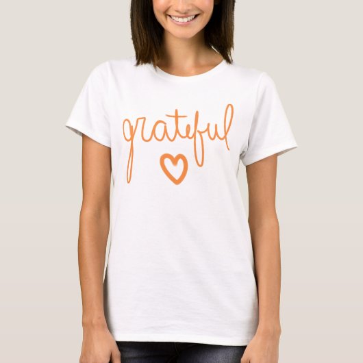 Grateful Script Letting T-Shirt (Vorderseite)