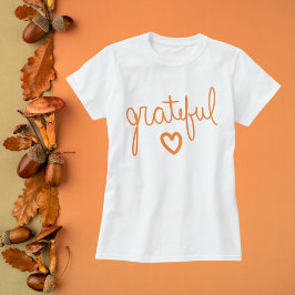 Grateful Script Letting T-Shirt