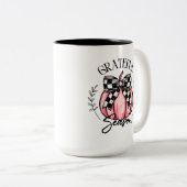 Grateful Season Pumpkin Fall Zweifarbige Tasse (VorderseiteRechts)