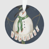 Grateful Snowman Ornament (Vorderseite)