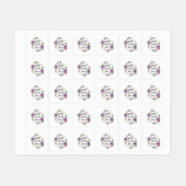 Grateful Thankful Blessed Floral Etiketten (Blatt)