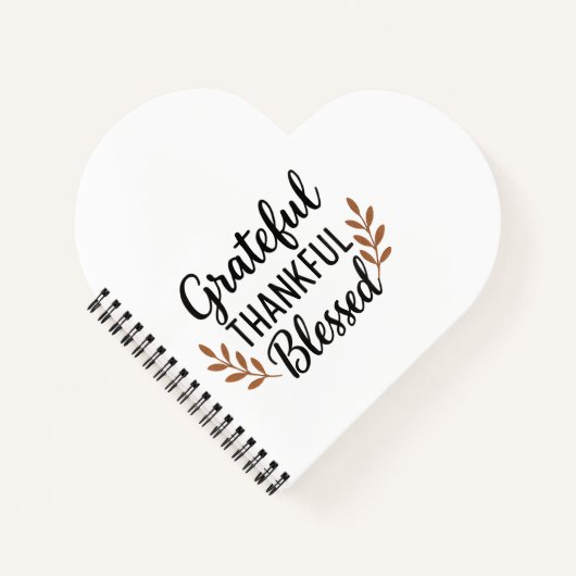 Grateful, Thankful, Blessed Notebook Notizblock (Vorderseite)