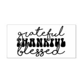 Grateful Thankful Blessed - Thanksgiving  Permastempel (Design)