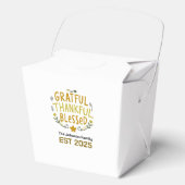 Grateful, Thankful, Blessed Typography Family name Geschenkschachtel (Vorderseite)