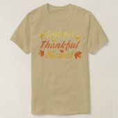 Grateful Thankful BlessedThanksgiving Fall Celebra T-Shirt (Design vorne)
