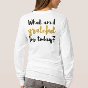 Grateful Today Black Gold Girly Brush Letting T-Shirt