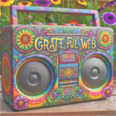 Grateful Web Boombox Aufkleber (Vorderseite)