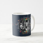Grateful Wreath Custom 1 Foto Holiday Tasse (VorderseiteRechts)