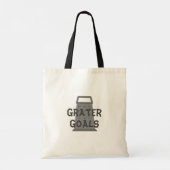Grater Goals Tote Tag Tragetasche (Rückseite)