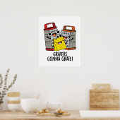 Graters Gonna Grate Funny Cheese Puff Poster (Küche)