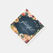 Gratetic Rustic Fall Floral Erntedank Dinner Serviette (Ecke)