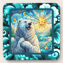 Grateure Polar Bären Imitate aus Glas Getränkeuntersetzer