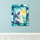 Grateure Polar Bären Imitate aus Glas Leinwanddruck (Insitu (Holzboden))