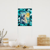 Grateure Polar Bären Imitate aus Glas Poster (Küche)
