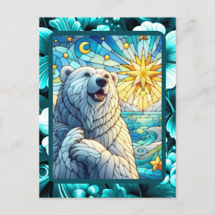 Grateure Polar Bären Imitate aus Glas Postkarte