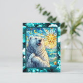 Grateure Polar Bären Imitate aus Glas Postkarte (Stehend Vorderseite)