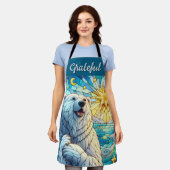 Grateure Polar Bären Imitate aus Glas Schürze (Getragen)