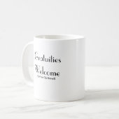 Gratifikations-Willkommen Kaffeetasse (Vorderseite Links)