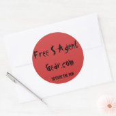 GRATIS $ AGENT GEAR, rot, rund, Logo, Aufkleber (Umschlag)