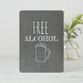 Gratis Alkohol | TRAUZEUGE | TRAUZEUGE Funny Vorsc Einladung (Stehend Vorderseite)