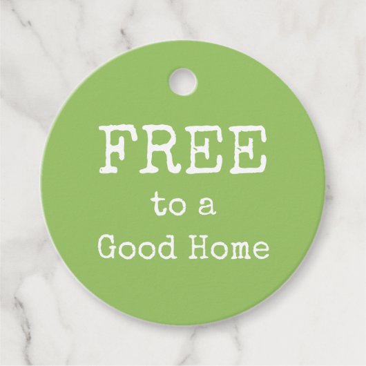 GRATIS auf eine gute Zuhause Geschenkanhänger (Vorderseite)