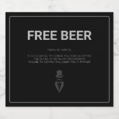 Gratis Bier ・ Fragend Trauzeuge Geschenke ・ Bierflaschenetikett (Einzelnes Label)