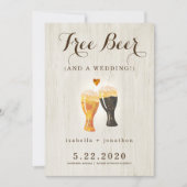 Gratis Bier Funny Save the Date Card Einladung (Vorderseite)