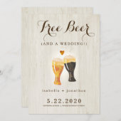Gratis Bier Funny Save the Date Card Einladung (Vorne/Hinten)