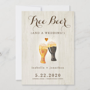 Gratis Bier Funny Save the Date Card Einladung
