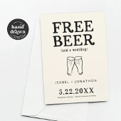 Gratis Bier Funny Save the Date Card Einladung