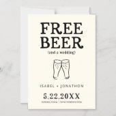 Gratis Bier Funny Save the Date Card Magnet (Vorderseite)