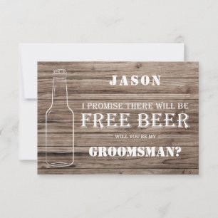 Gratis Bier Trauzeuge Vorschlagskarte