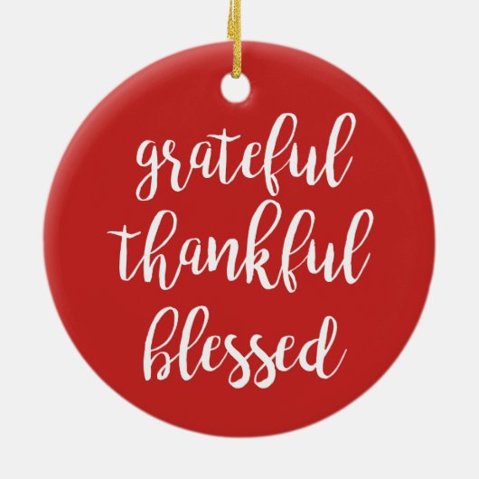 GRATIS, DANKFUL, BLESSET KERAMIKORNAMENT (Hinten)