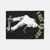 Gratis Enjoy Retro Urban Skateboarding Fleecedecke (Vorderseite (Horizontal))