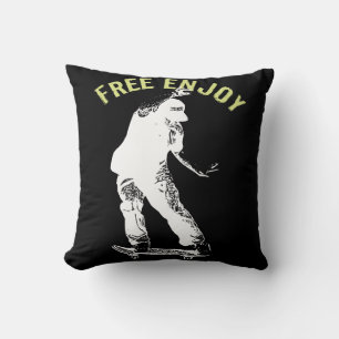 Gratis Enjoy Retro Urban Skateboarding Kissen
