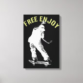 Gratis Enjoy Retro Urban Skateboarding Leinwanddruck (Vorderseite)
