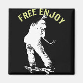 Gratis Enjoy Retro Urban Skateboarding Magnet (Vorne)