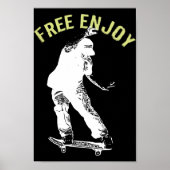 Gratis Enjoy Retro Urban Skateboarding Poster (Vorne)