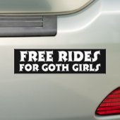Gratis-Fahrten für Goth Girls - ich halte für Goth Autoaufkleber (Auf Auto)