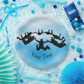 Gratis Falling Skydiving Design Paper Plate Pappteller (Party)