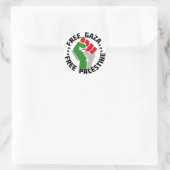 Gratis-Gazastreifen Runder Aufkleber (Tasche)
