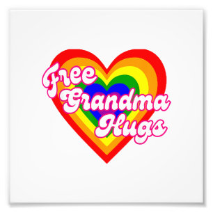 Gratis geimpfte Vater Hugs Pro LGBTQ+ Proud Fotodruck