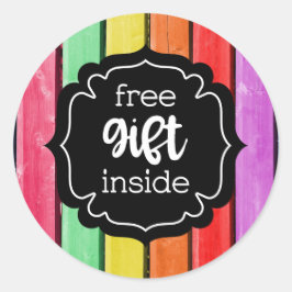 Gratis Geschenk in Etikettenaufklebern Runder Aufkleber