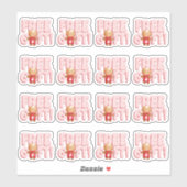 Gratis Geschenk Niedlich Weihnachten Lebkuchen Man Aufkleber (Blatt)