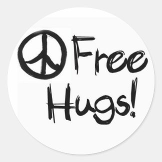 Gratis-Hugs-Aufkleber Runder Aufkleber