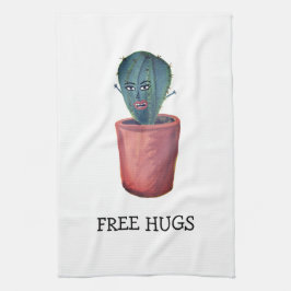 GRATIS HUGS! Crazy cactus lady Geschirrtuch