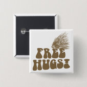 Gratis-Hugs-Porcupine-Liebe Button (Vorne & Hinten)
